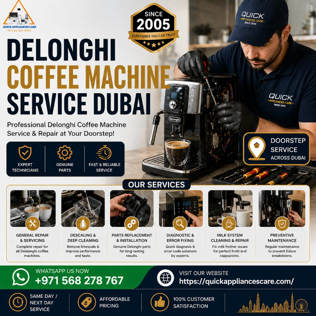 Delonghi Coffee Machine Service Dubai