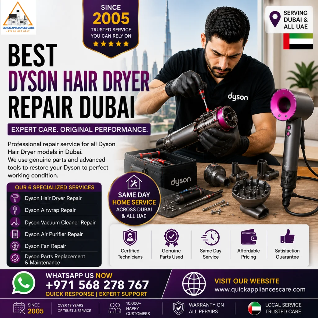 Best dyson Hair Dryer Repair Dubai