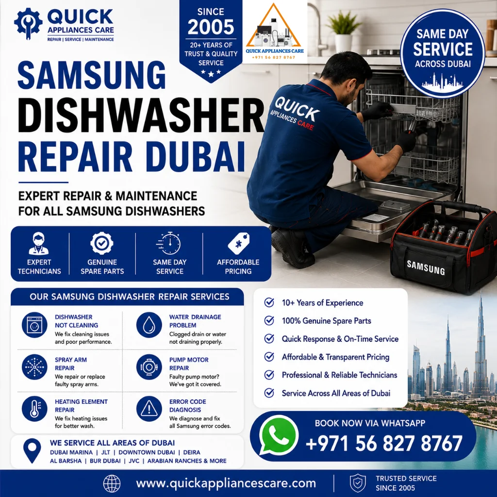 Samsung Dishwasher Repair Dubai