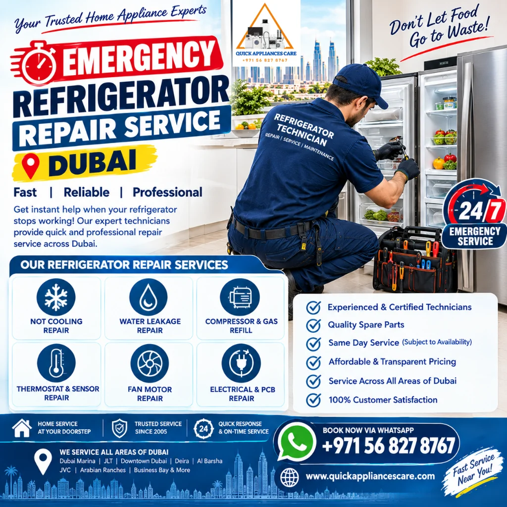 Emergency Refrigerator Repair Service Dubai